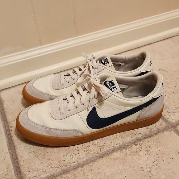 Nike Men's "Killshot 2" White Leather Shoes w/ Navy Blue Swoosh Size 11 - Picture 2 of 12
